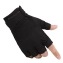 Тактические перчатки без пальцев с мягкой накладкой на костяшки цвет черный