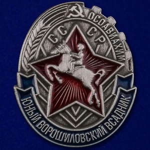 Знак "Юный Ворошиловский всадник" Осоавиахим СССР