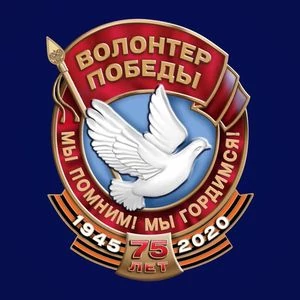 Сувенирный значок "Волонтер Победы"