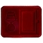 Футляр для медали с отделением под удостоверение  бархатистый бордовый флок с прозрачной крышкой 18х14,5 см