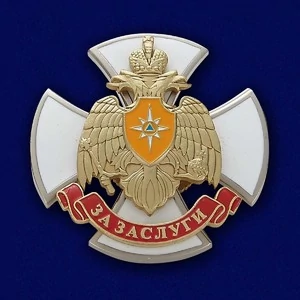 Сувенирный знак МЧС "За заслуги" №244(622)