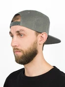 Бейсболка летняя с прямым козырьком Snapback цвет серый