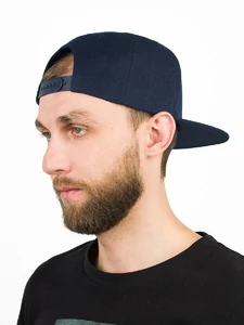 Бейсболка летняя с прямым козырьком Snapback цвет синий