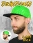 Бейсболка летняя с прямым козырьком Snapback цвет салатовый с черным козырьком